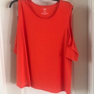 Orange short sleeve top( cold shoulder) BRAND NEW